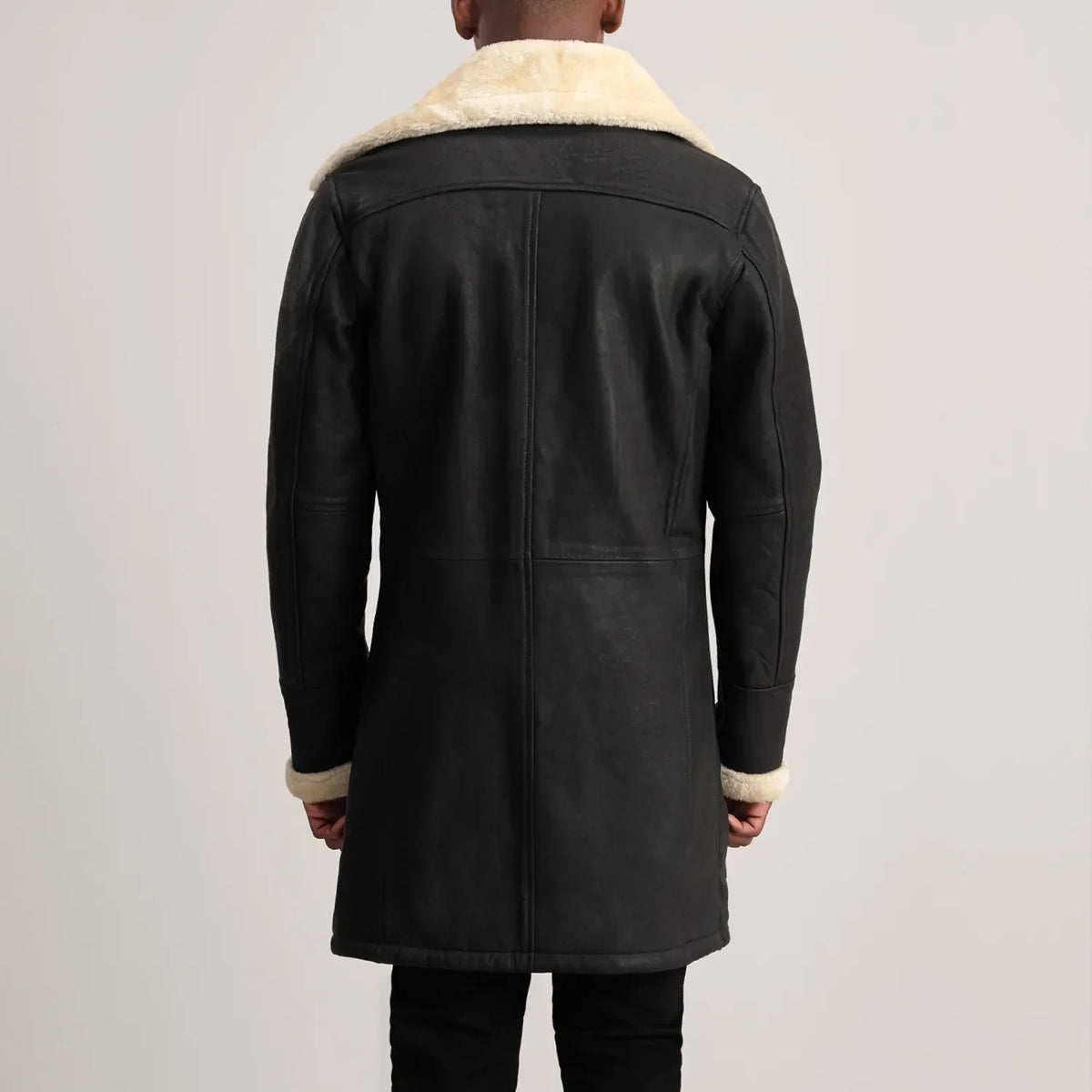 
Charles Leren Jas Bruin Shearling Leren Jas voor Heren – alternate product view 5
