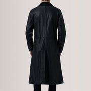 
Detailopname of Notch & Button Hardware on Charlton Zwart Leather Single Breasted Leren Jas voor Heren For Men