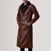 
Charlton Waxed Bruin Leather Single Breasted Leren Jas voor Heren For Men - Zijaanzicht met ergonomische mouwsnede