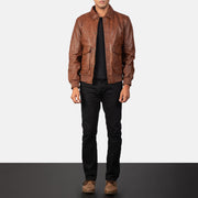 Coffmen Leren Bomberjack voor Heren – alternate product view 3