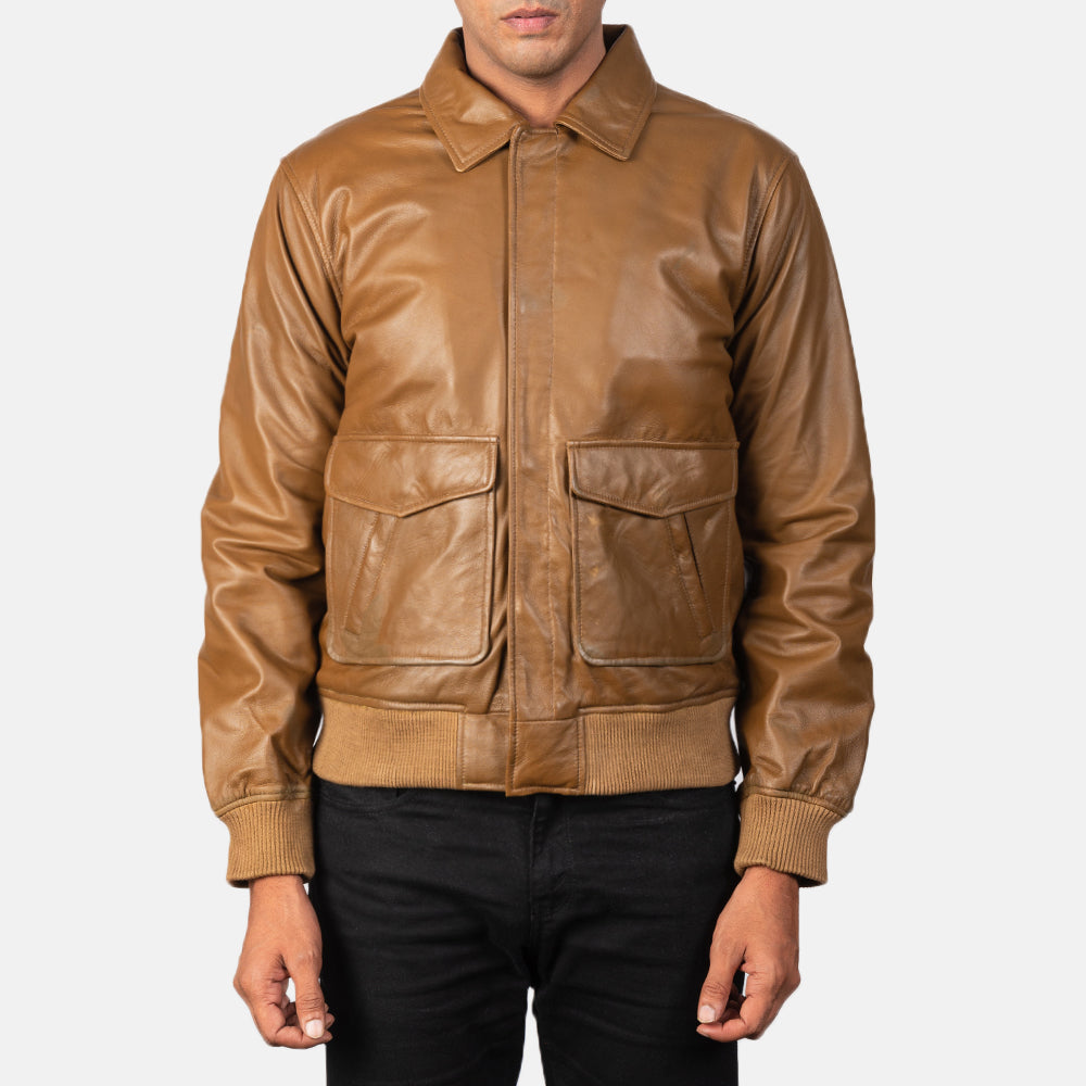 Coffmen Leren Bomberjack voor Heren – alternate product view 3