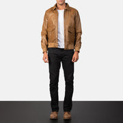 Coffmen Leren Bomberjack voor Heren – alternate product view 4