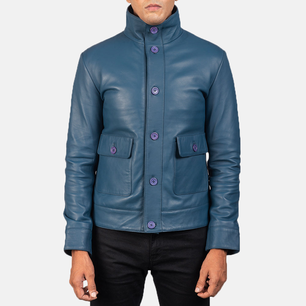 Columbus Leren Bomberjack voor Heren – alternate product view 4
