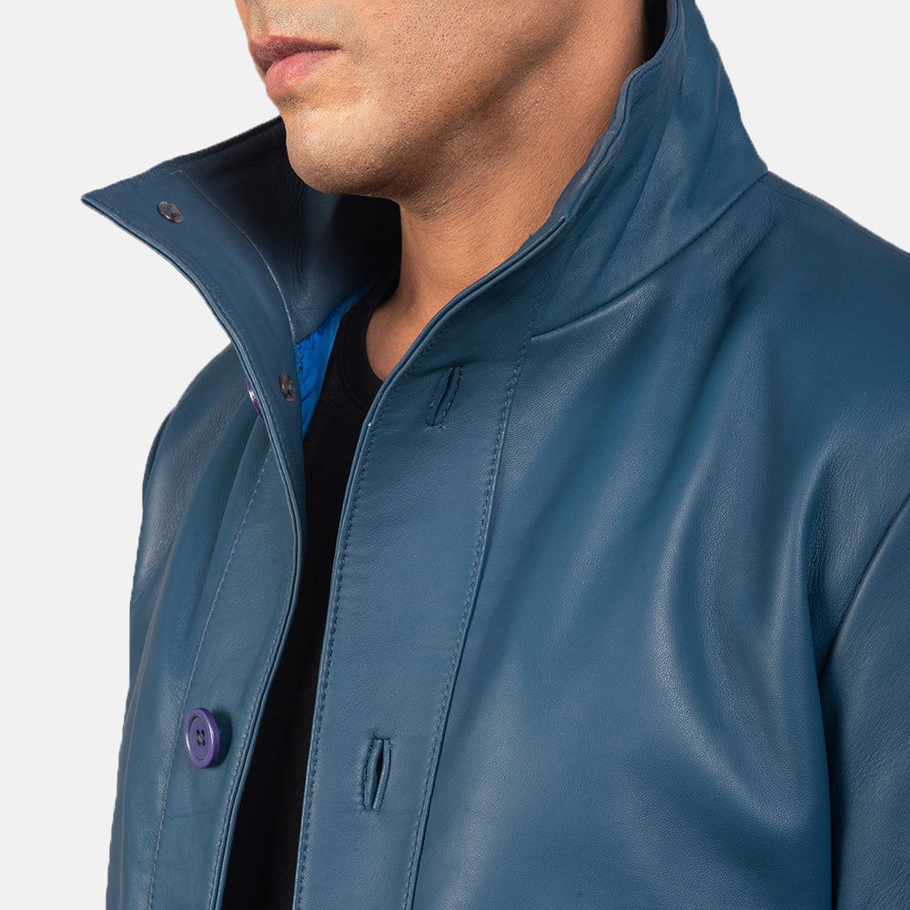 Columbus Leren Bomberjack voor Heren – alternate product view 6