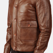 Columbus Leren Bomberjack voor Heren – alternate product view 6
