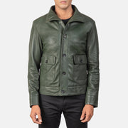 Columbus Leren Bomberjack voor Heren – alternate product view 1