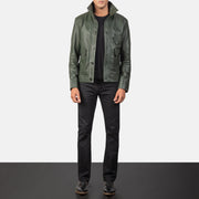 Columbus Leren Bomberjack voor Heren – alternate product view 3