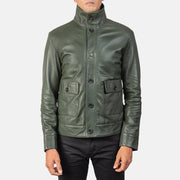 Columbus Leren Bomberjack voor Heren – alternate product view 4