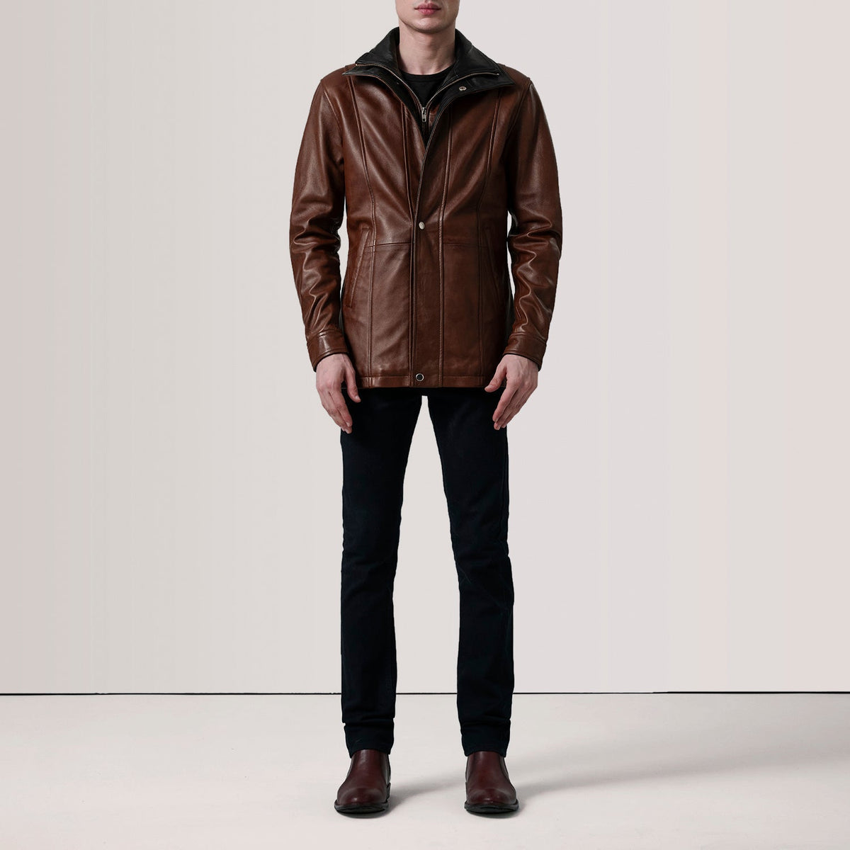 Connor Leren Jas voor Heren – alternate product view 2
