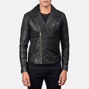 
Danny Quilted Brown Leather Biker Jacket - Zijaanzicht met ergonomische mouwsnede