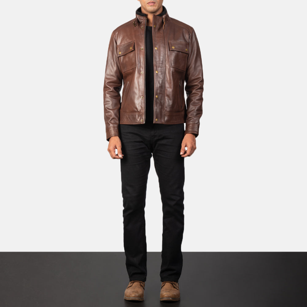 Darren Leren Bikerjack voor Heren – alternate product view 3
