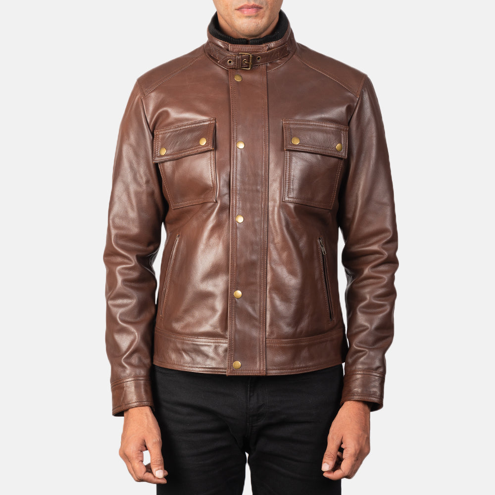 Darren Leren Bikerjack voor Heren – alternate product view 4