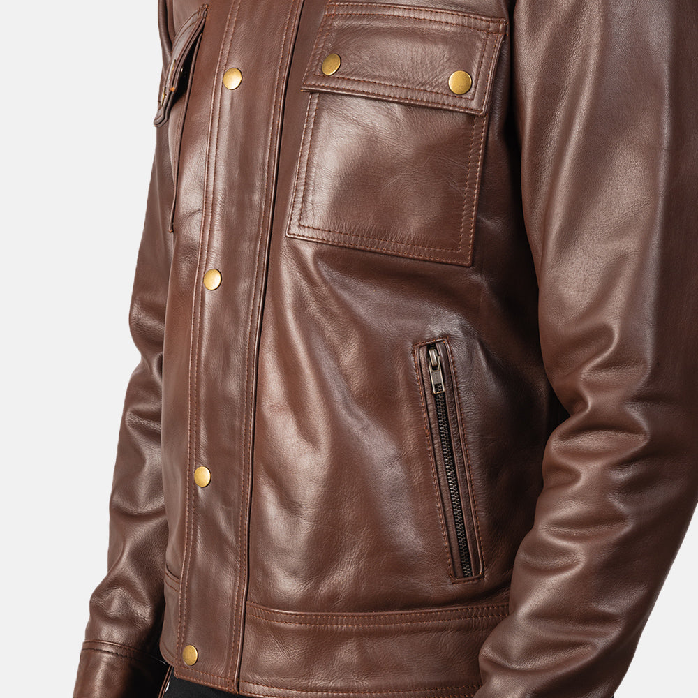 Darren Leren Bikerjack voor Heren – alternate product view 6