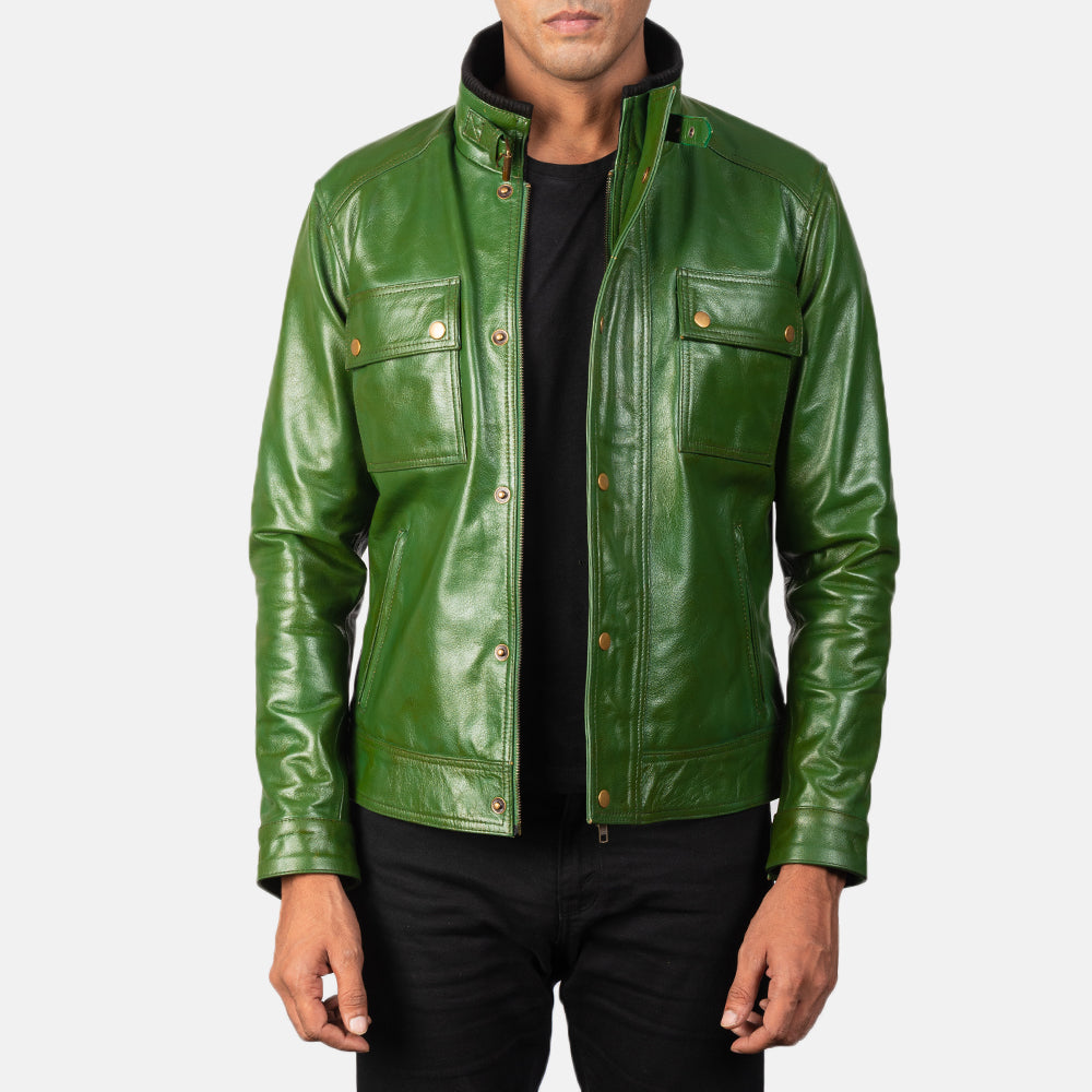 Darren Leren Bikerjack voor Heren – alternate product view 1