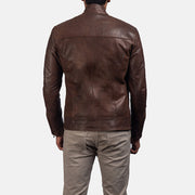 Dean Zwart Leren Bikerjack voor Heren – alternate product view 5