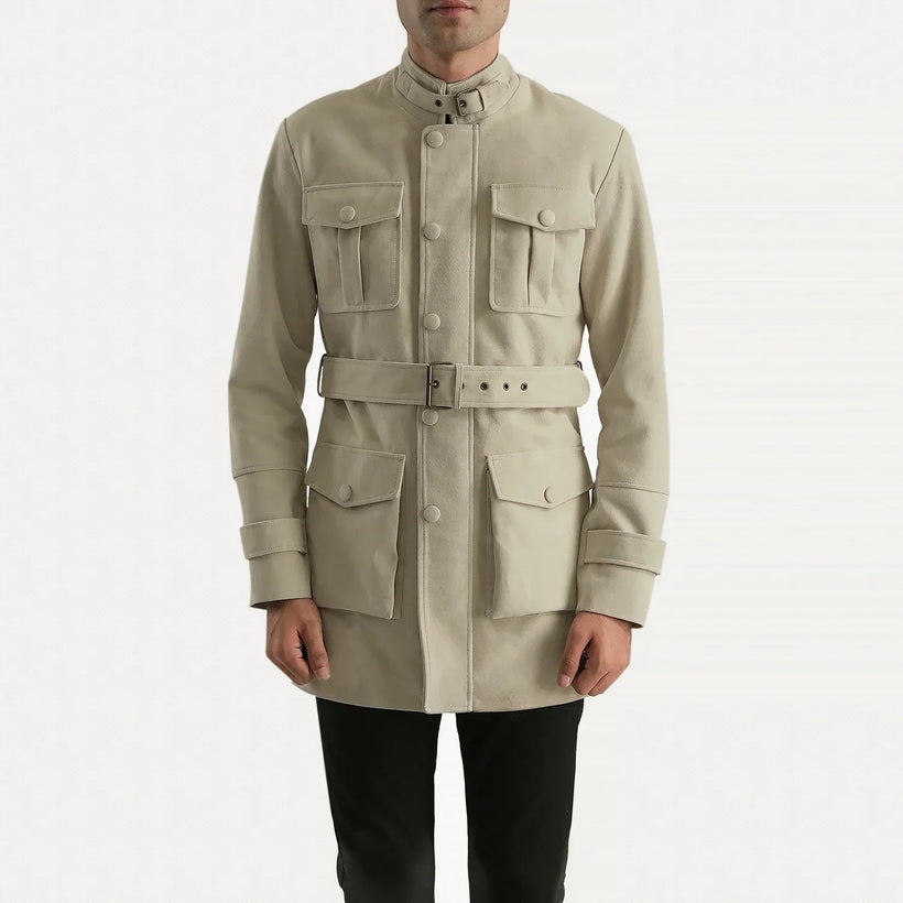 Dolf Off-White Suède Jas voor Heren