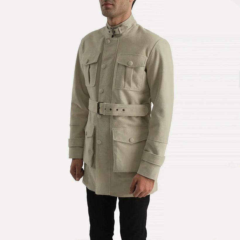 Dolf Off-White Suède Jas voor Heren
