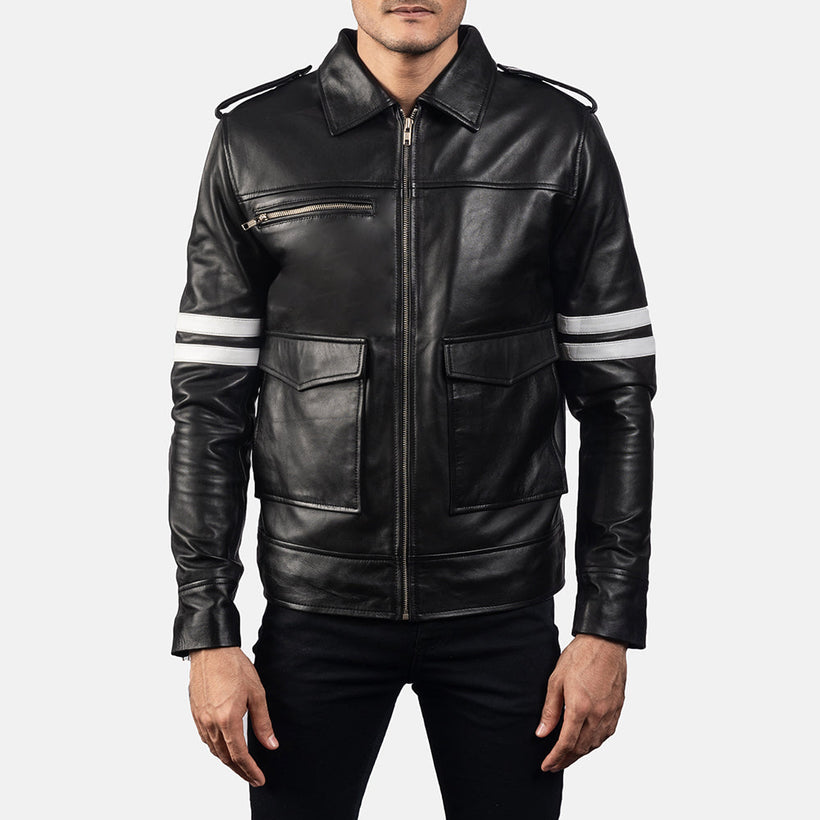 Dragonhide Zwart Leren Jas voor Heren