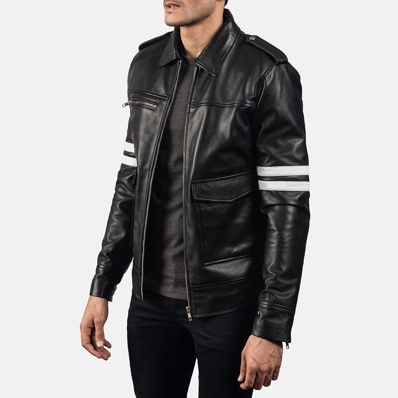 Dragonhide Zwart Leren Jas voor Heren