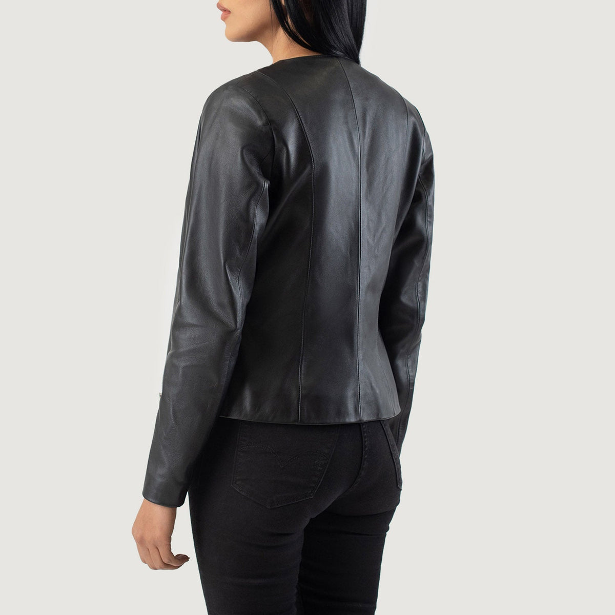 Elixir Collarless Leren Jas voor Dames – alternate product view 5