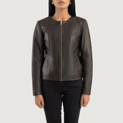 Elixir Collarless Leren Jas voor Dames – alternate product view 4