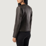 Elixir Collarless Leren Jas voor Dames – alternate product view 5