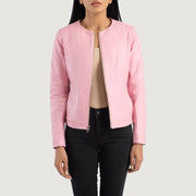 Elixir Collarless Leren Jas voor Dames – alternate product view 1