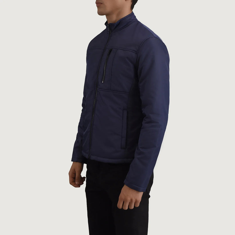 Elliot Blauw Lightweight Leren Jas voor Heren