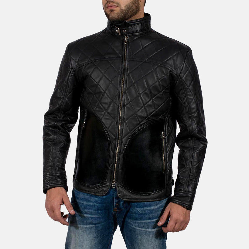 Equilibrium Zwart Leren Jas voor Heren