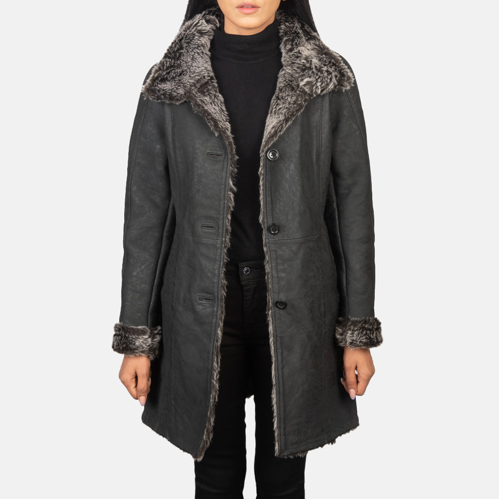 
Erica Shearling Leren Jas voor Dames – alternate product view 1