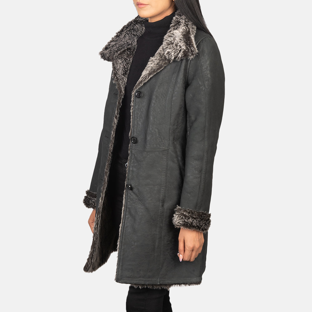 
Erica Shearling Leren Jas voor Dames – alternate product view 2