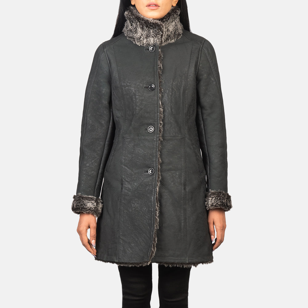 
Erica Shearling Leren Jas voor Dames – alternate product view 3