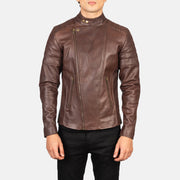 
Faisor Mocha Leren Bikerjack voor Heren – alternate product view 5