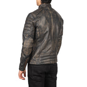 
Faisor Mocha Leren Bikerjack voor Heren – alternate product view 5