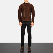
Faisor Mocha Leren Bikerjack voor Heren – alternate product view 3