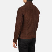 Fernando Gewatteerd Leren Bikerjack voor Heren – alternate product view 5