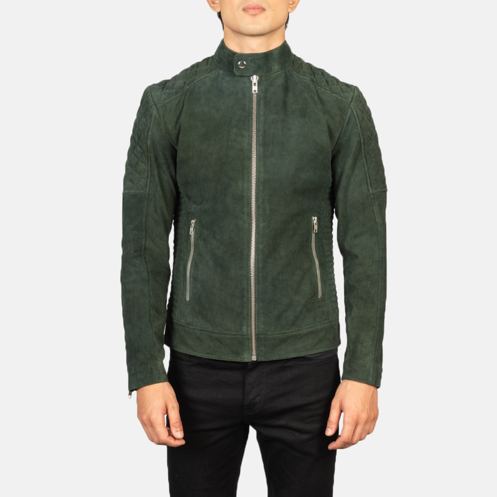 Fernando Gewatteerd Leren Bikerjack voor Heren – alternate product view 4