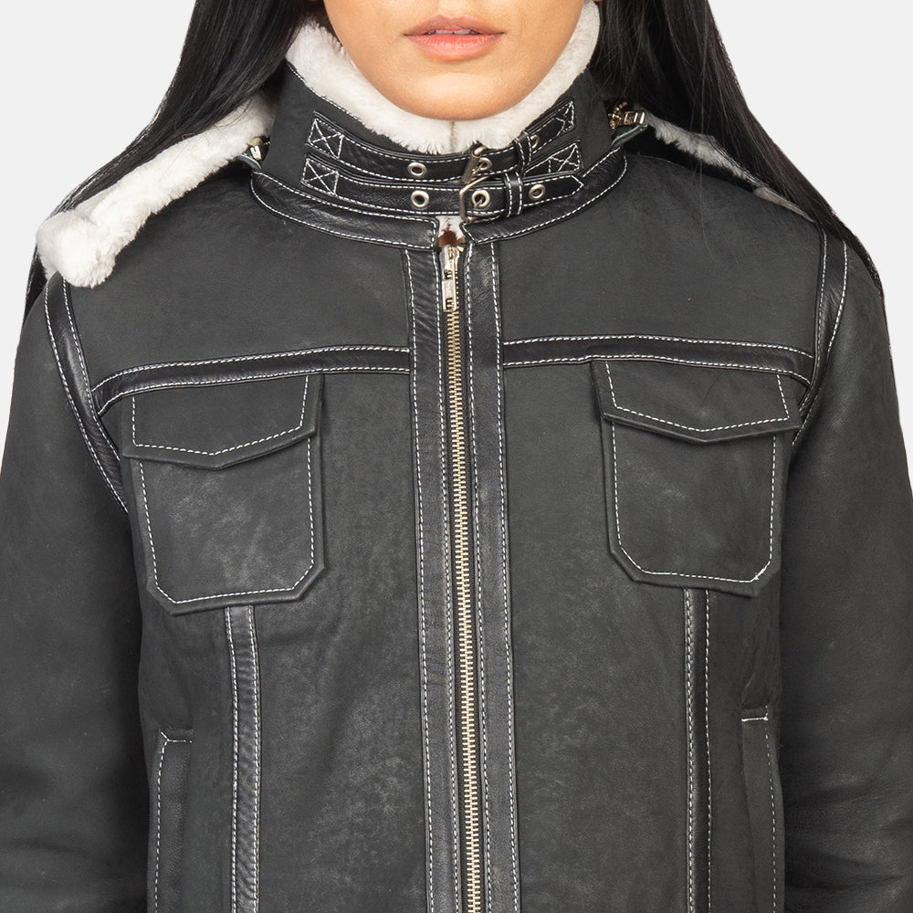 Fiona Hooded Lammycoat voor Dames – alternate product view 6