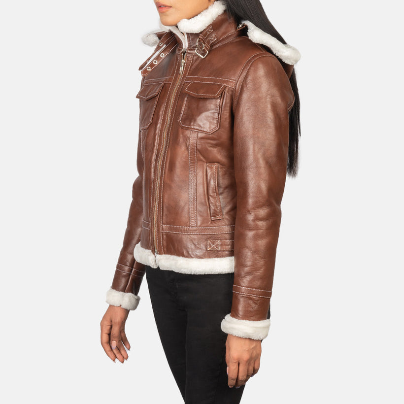 Fiona Hooded Lammy Coat voor Dames