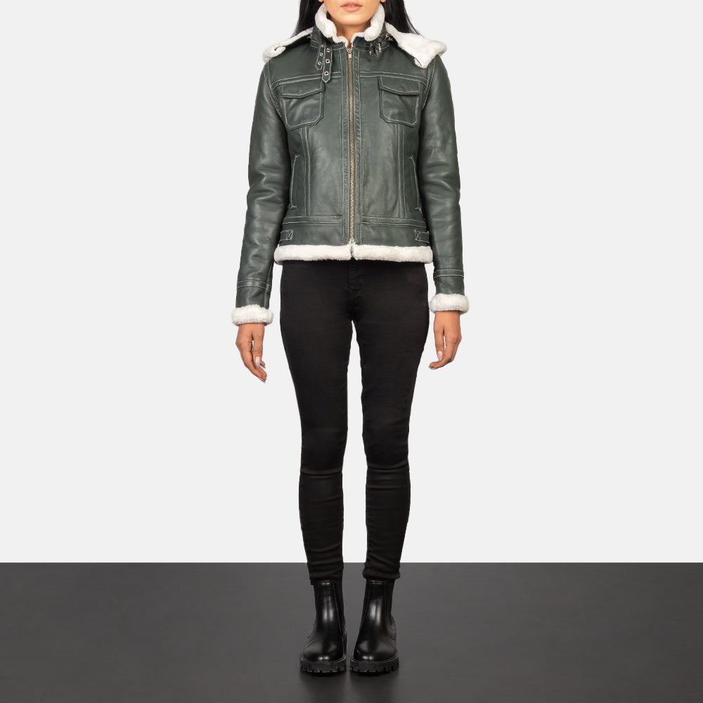 Fiona Hooded Lammycoat voor Dames – alternate product view 2