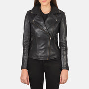 Flashback Leren Bikerjack voor Dames – alternate product view 1