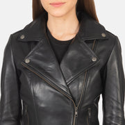 Flashback Leren Bikerjack voor Dames – alternate product view 4
