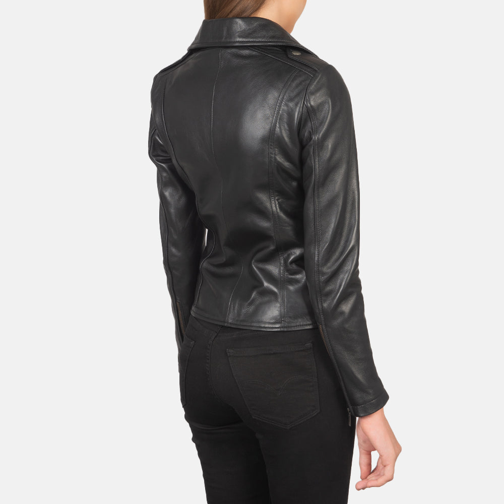 Flashback Leren Bikerjack voor Dames – alternate product view 5