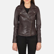 Flashback Leren Bikerjack voor Dames – alternate product view 1
