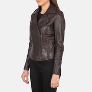 Flashback Leren Bikerjack voor Dames – alternate product view 2