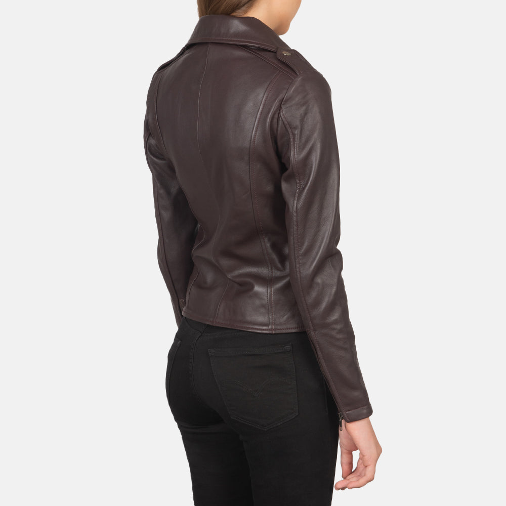 Flashback Leren Bikerjack voor Dames – alternate product view 5