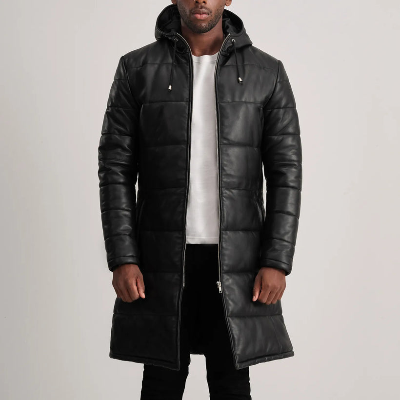 Floyd Leren Jas Lichtbruin Puffer Leren Jas voor Heren