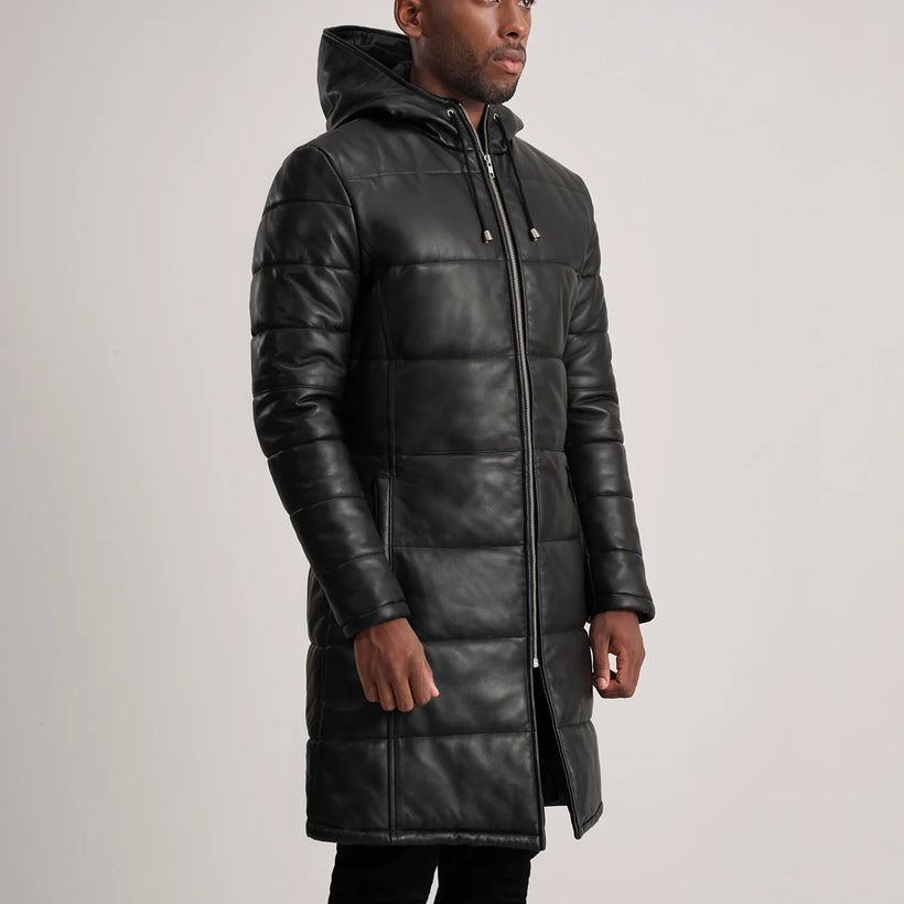 Floyd Leren Jas Lichtbruin Puffer Leren Jas voor Heren