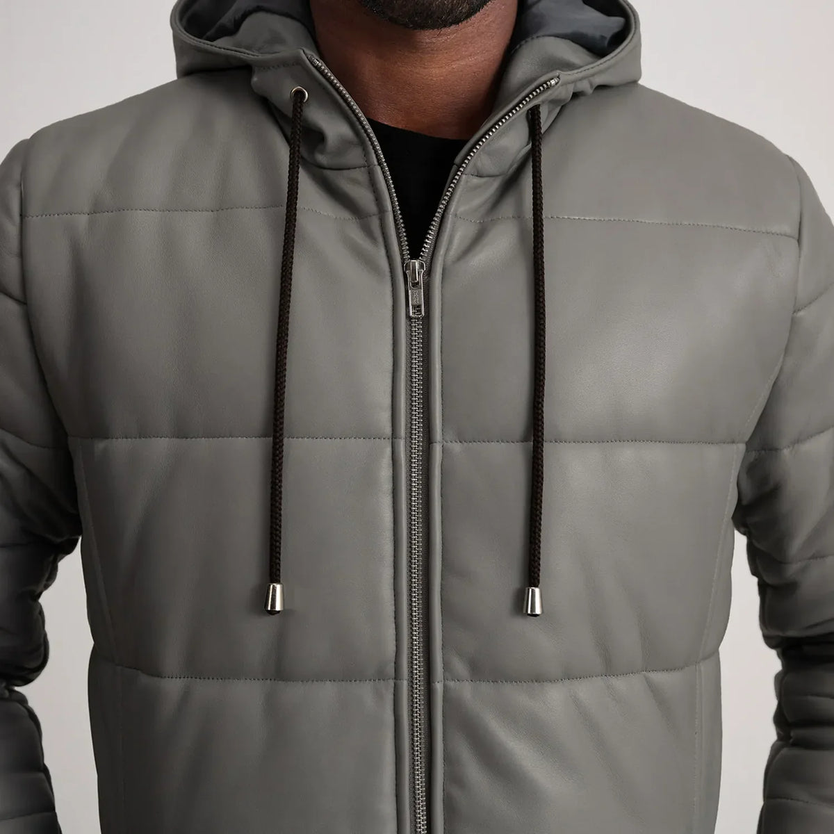 
Floyd Leren Jas Lichtbruin Puffer Leren Jas voor Heren – alternate product view 4