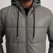 
Floyd Leren Jas Lichtbruin Puffer Leren Jas voor Heren – alternate product view 4